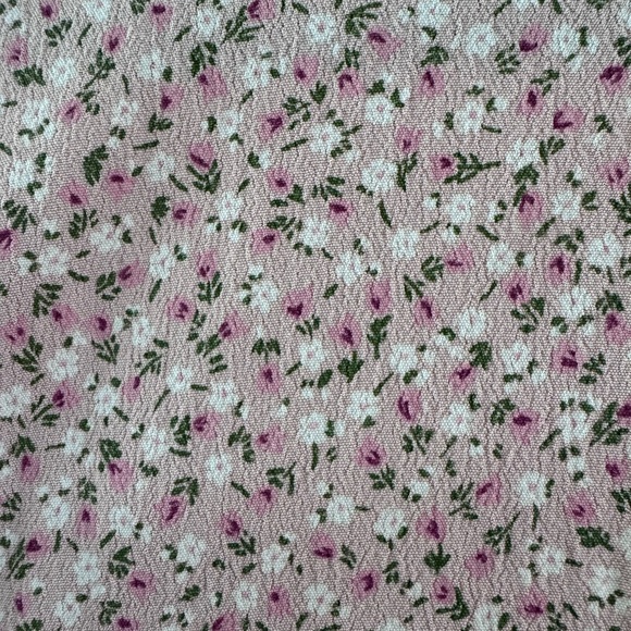 Brandy Melville Floral Pink Wrap midi Dress 100%viscose made in Italy - Picture 4 of 6